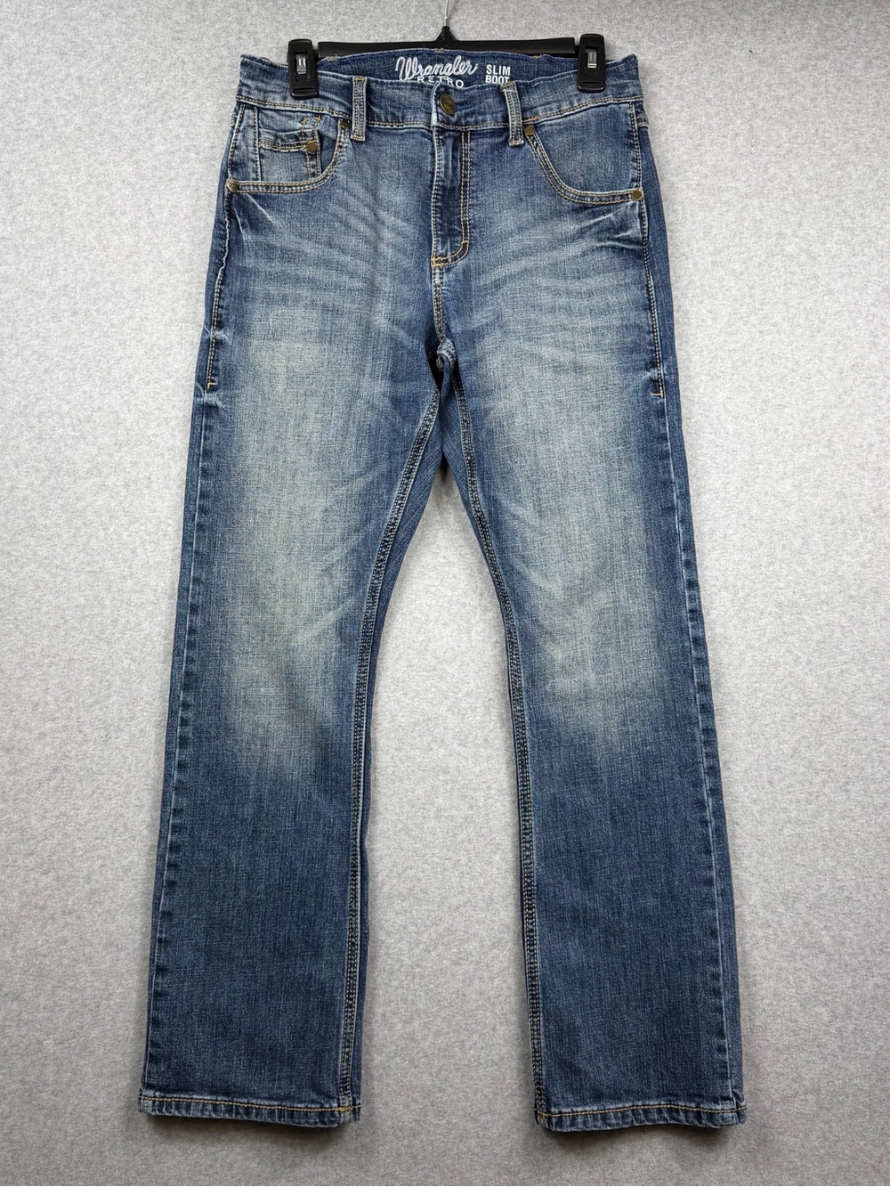 Wrangler Retro Slim Boot Straight Blue Jeans Mens Size 30x30